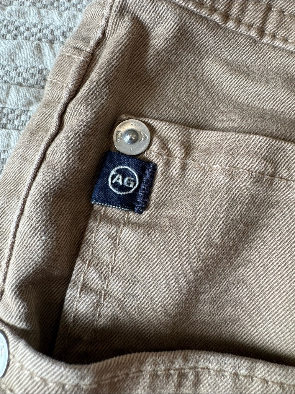 AG Adriano Goldschmied Matchbox Slim Straight Jeans | Khaki Beige | Men’s 34 - Picture 6 of 15